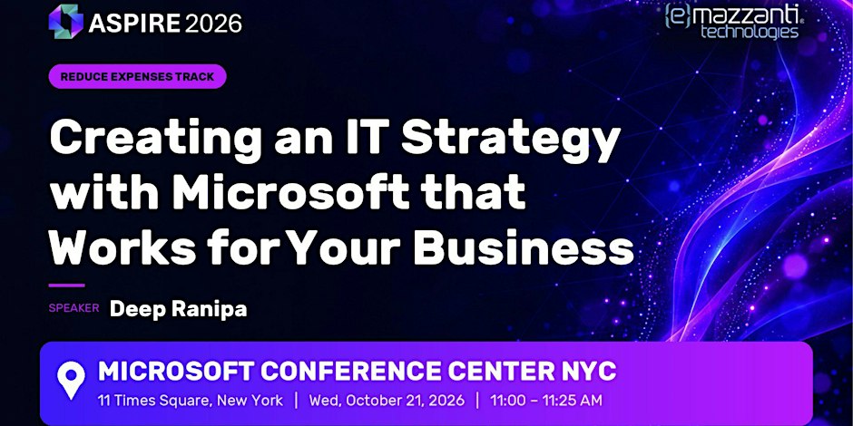 Microsoft NYC: How Microsoft Dynamics 365 can streamline operations logo