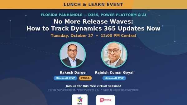 DUG NW FL Oct '26 - No More Release Waves: How to Track Dynamics 365 Updates Now logo